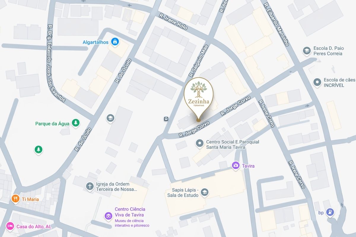 Mapa da localização em Tavira